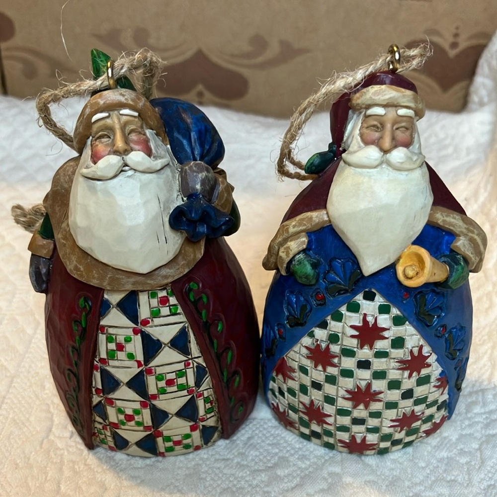 Jim Shore  Festive Santa Claus Holiday Ornaments - Multicolor